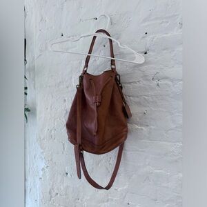 Madewell Cognac Bucket Bag - 100% Leather